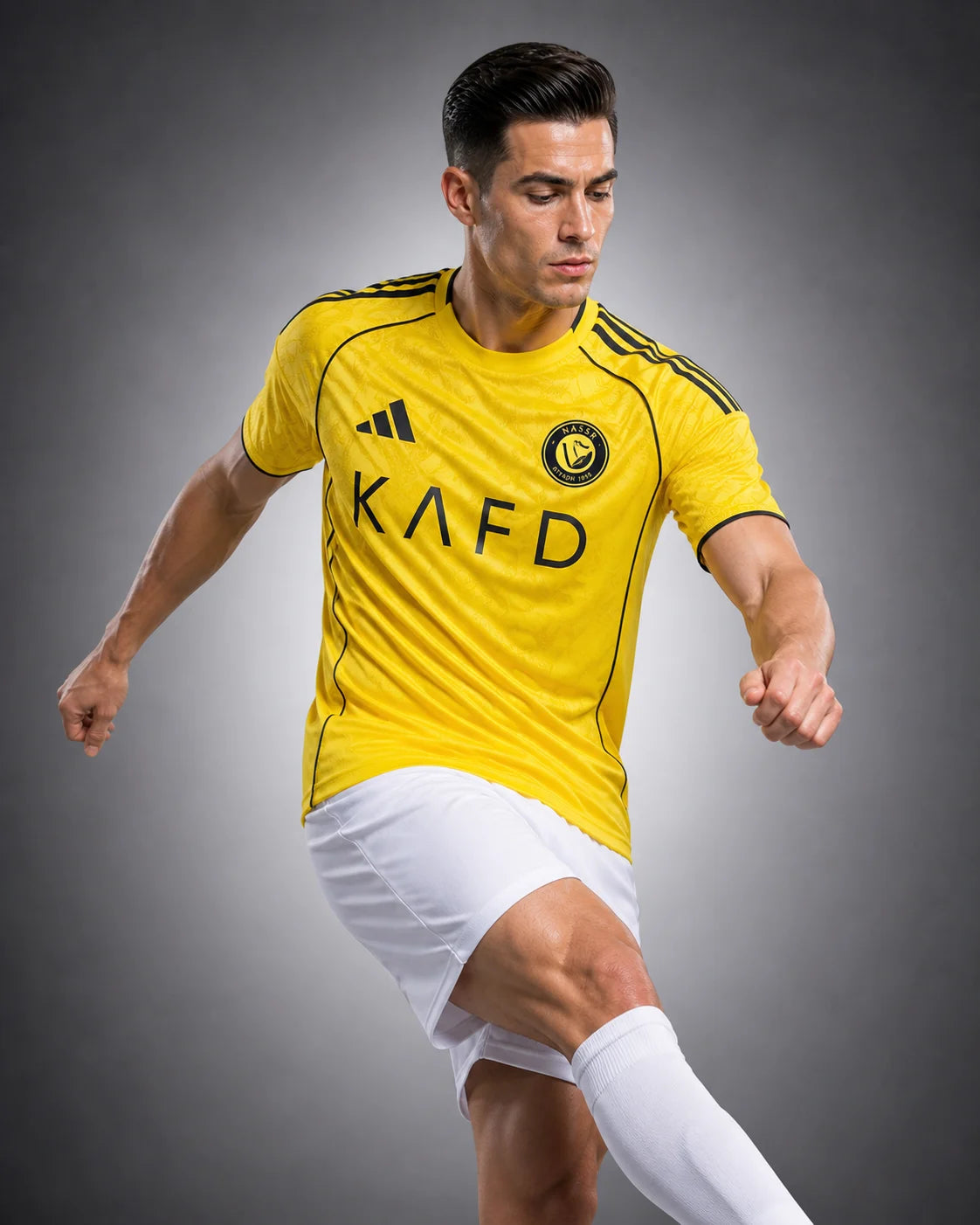 Al Nassr 25/26 Home Jersey - Player Version - Yellow and Blue - Cristiano Ronaldo