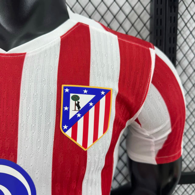 Atletico Madrid 25/26 Heimtrikot - Spieler-Version - Weiß und Rot