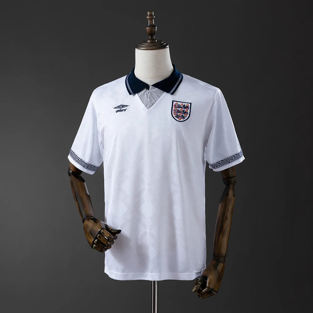 England 1990 Retro Home Football Shirt