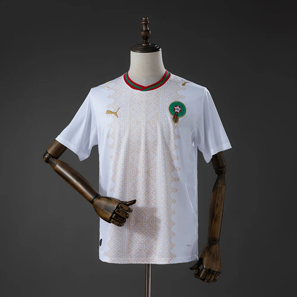 Marokko WM 2026 Auswärtstrikot – Fan-Version – Weiß