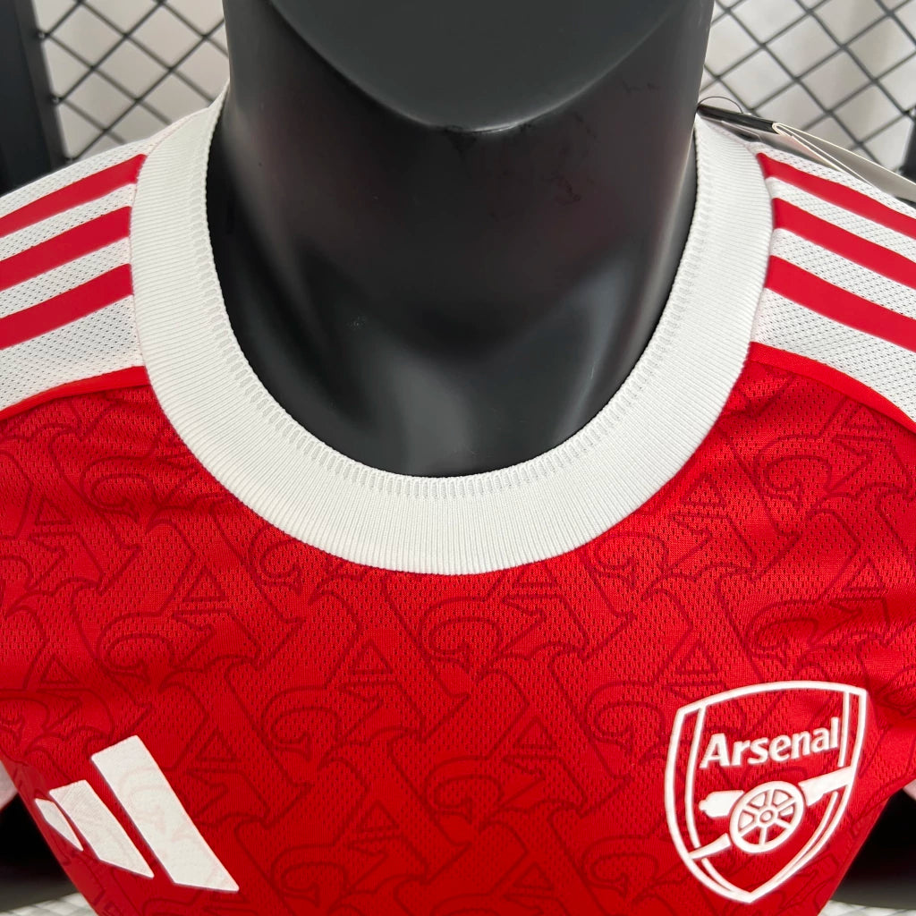 Arsenal Heimtrikot 25/26 – Spielerversion – Rot und Weiß