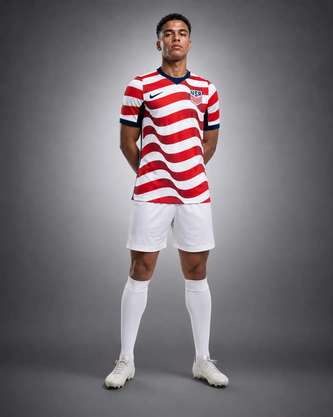 USA Fußballtrikot WM 2026 Heim - Spielerversion - Weiß und Rot