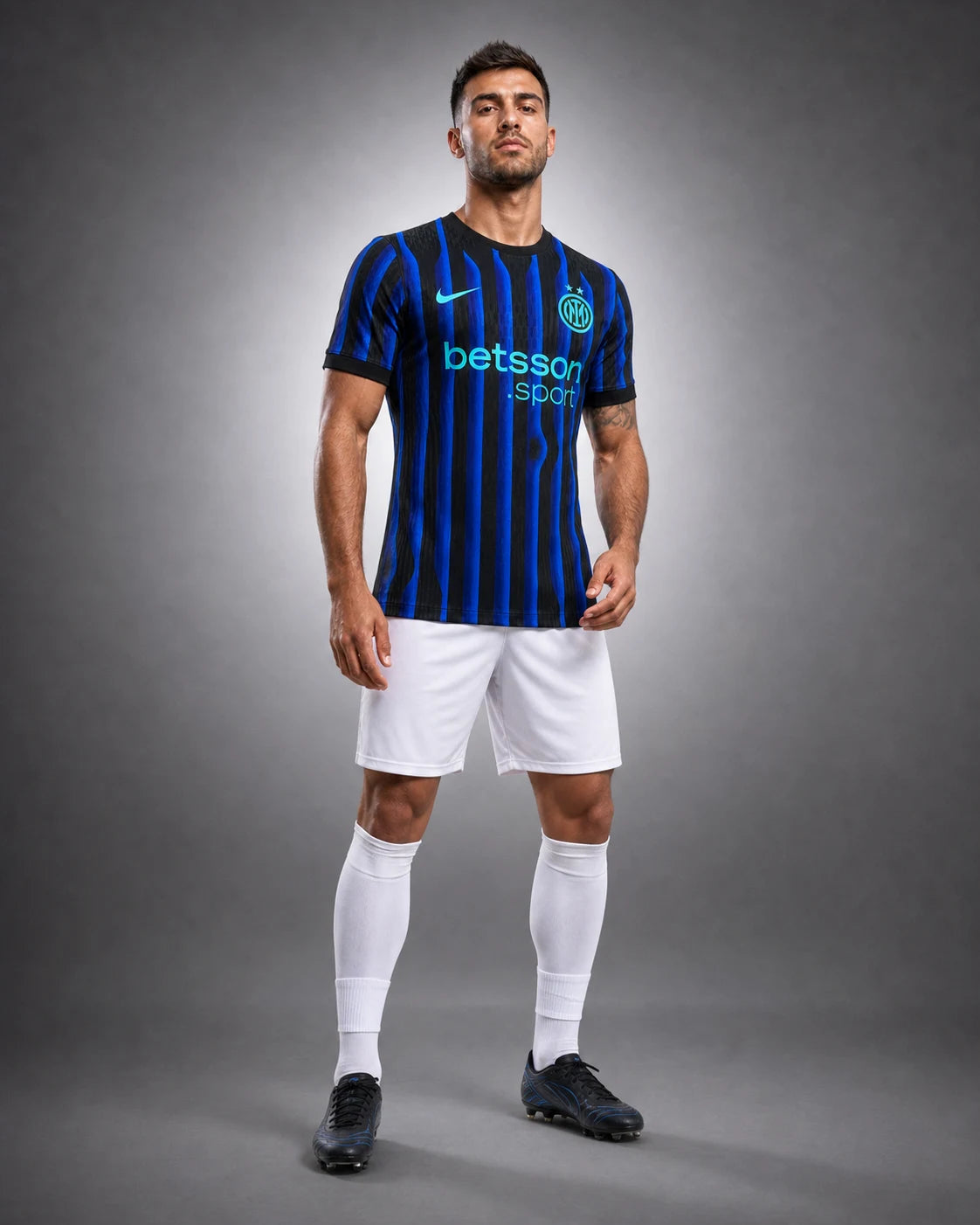 Inter Mailand 25/26 Heimtrikot - Spielerversion - Blau und Schwarz